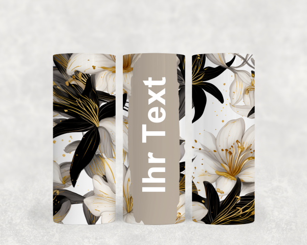 20 oz cup with flower motif 3